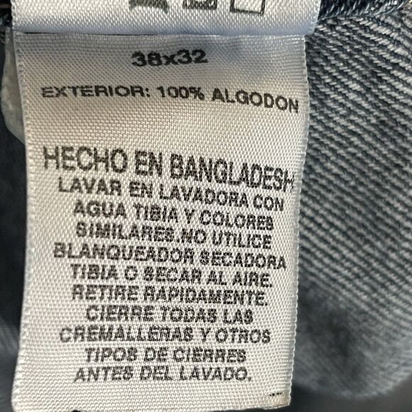 Berne Apparel Jean Bib Overalls Mens 38x32 Denim Cotton Carpenter Workwear - Picture 8 of 12